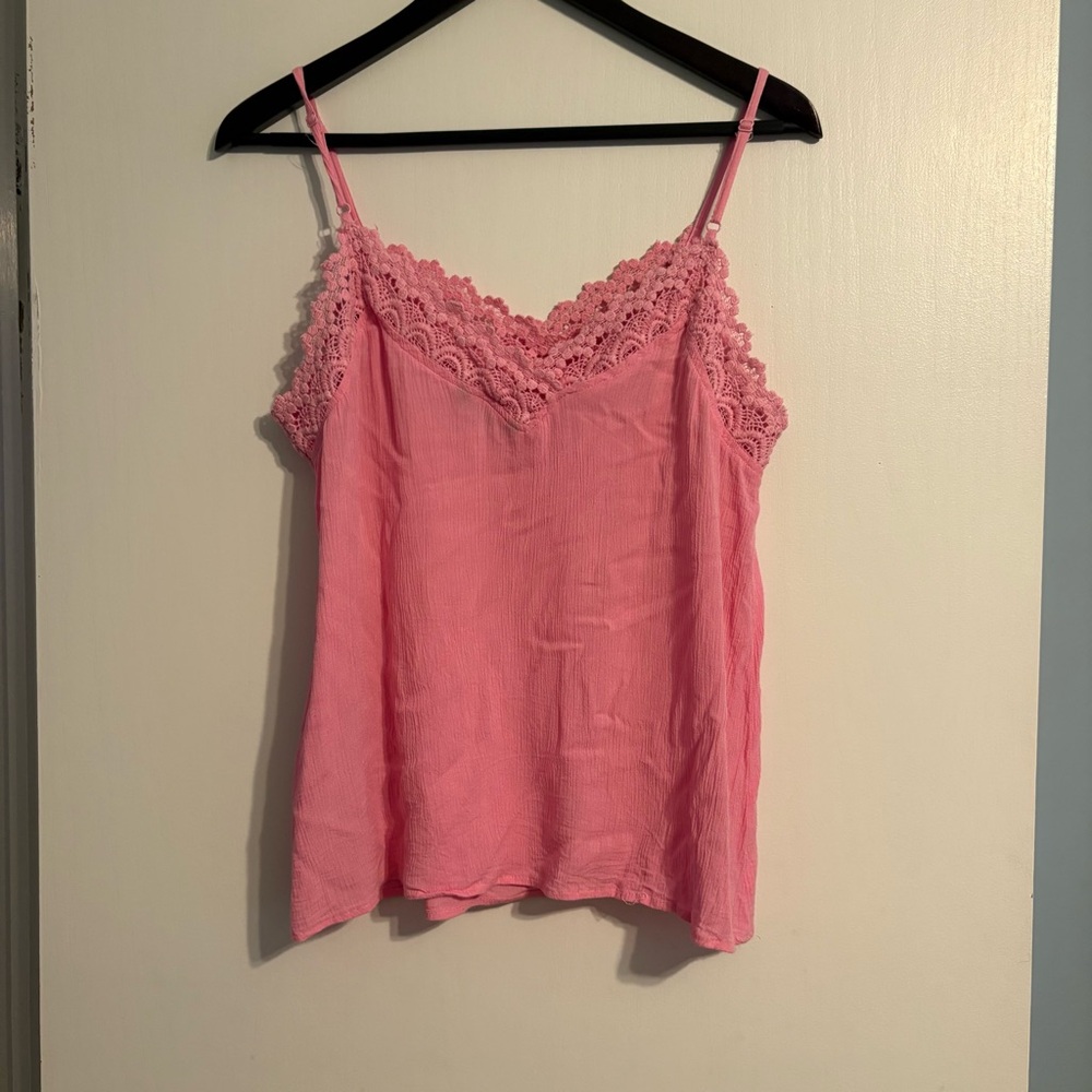 Only Pink Camisole with Lace Detail